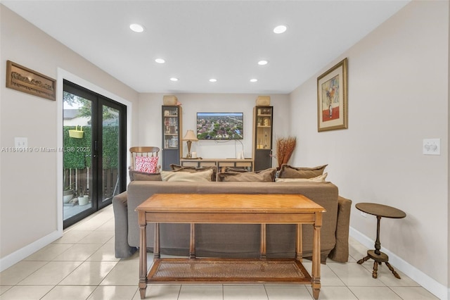 13731 SW 103rd Ter, Miami, FL 33186 - living area featuring recessed lighting and light tile patterned floors