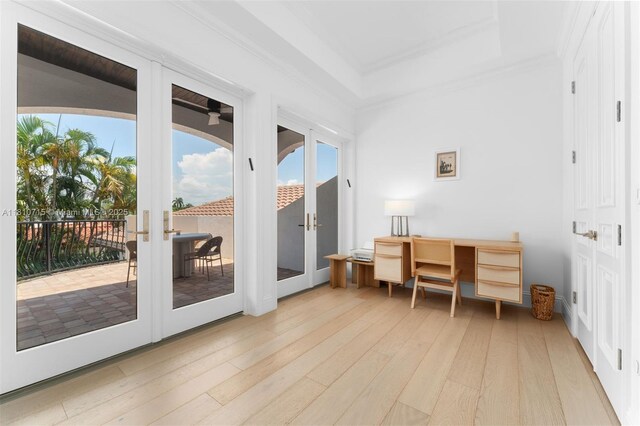 1210 95th St, Bay Harbor Islands, FL 33154 - sunroom / solarium featuring french doors