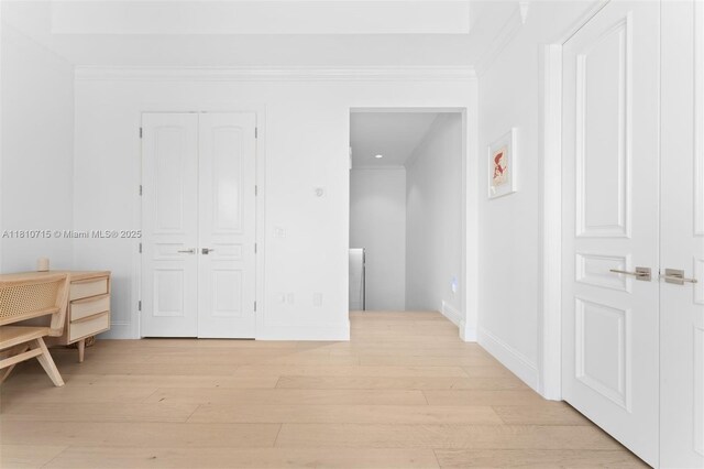 1210 95th St, Bay Harbor Islands, FL 33154 - office space with light wood-type flooring, ornamental molding, and baseboards