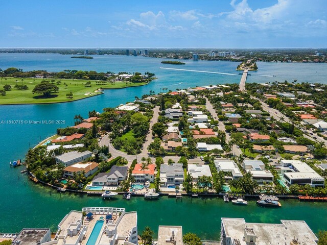 1210 95th St, Bay Harbor Islands, FL 33154 - aerial view of residential area with a nearby body of water