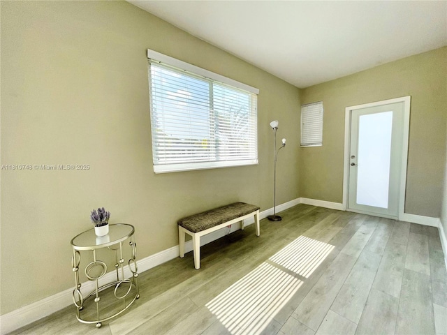1002 S 27th Ave, Hollywood, FL 33020 - entryway featuring light wood-style flooring and baseboards