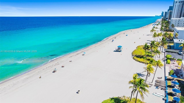 1501 S Ocean Dr Unit 1005, Hollywood, FL 33019 - bird's eye view of waterfront with a beach