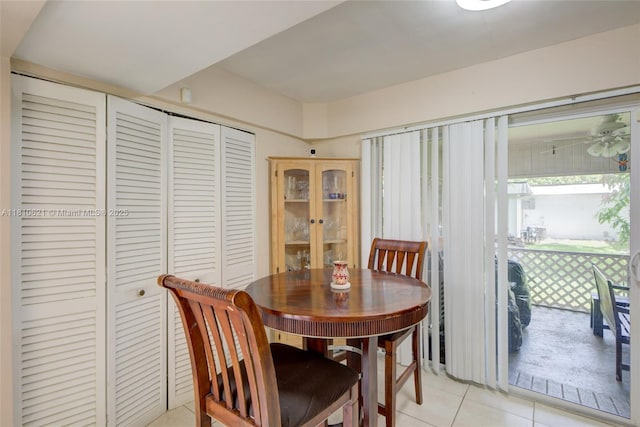 7201 NW 67th St, Tamarac, FL 33321 - dining room featuring light tile patterned flooring and ceiling fan