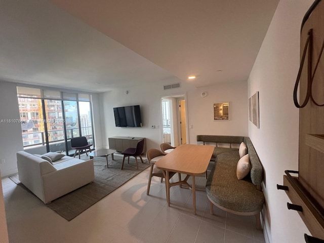 601 NE 1st Ave Unit 3205, Miami, FL 33132 - living area featuring tile patterned flooring
