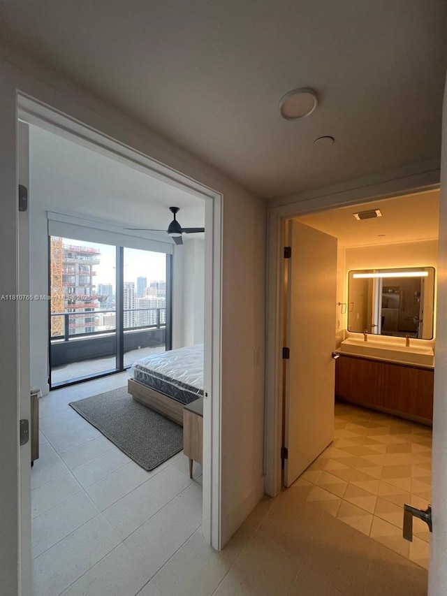 601 NE 1st Ave Unit 3205, Miami, FL 33132 - corridor featuring light tile patterned floors