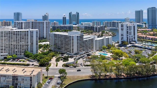 500 Three Islands Blvd Unit 1112, Hallandale Beach, FL 33009 - view of urban area with a nearby body of water and a pool area