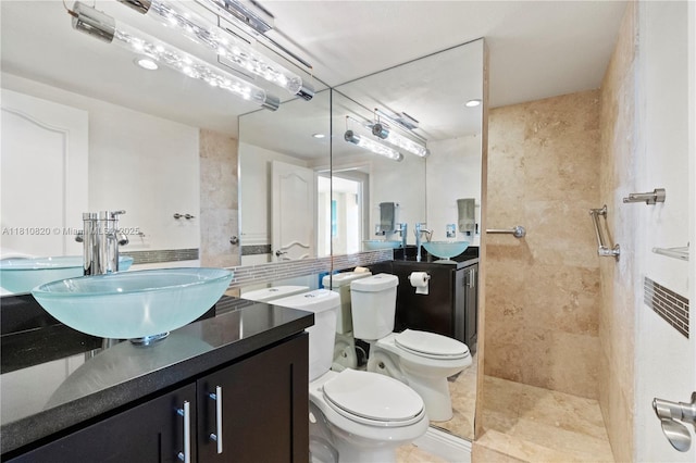 500 Three Islands Blvd Unit 1112, Hallandale Beach, FL 33009 - bathroom with walk in shower, toilet, and vanity
