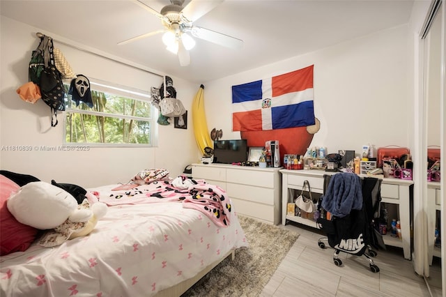 3430 N 65th Ave, Hollywood, FL 33024 - bedroom featuring a closet and ceiling fan