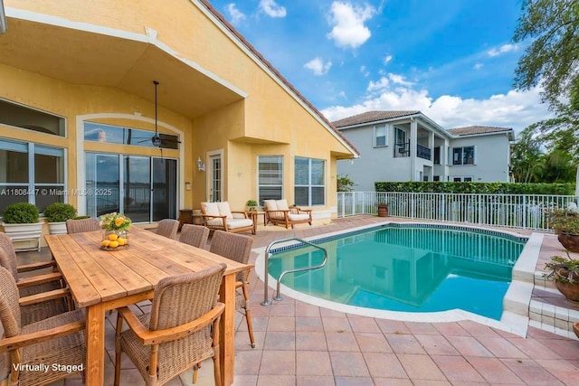 4506 SW 186th Way, Miramar, FL 33029 - view of pool featuring a patio area, outdoor lounge area, and a ceiling fan