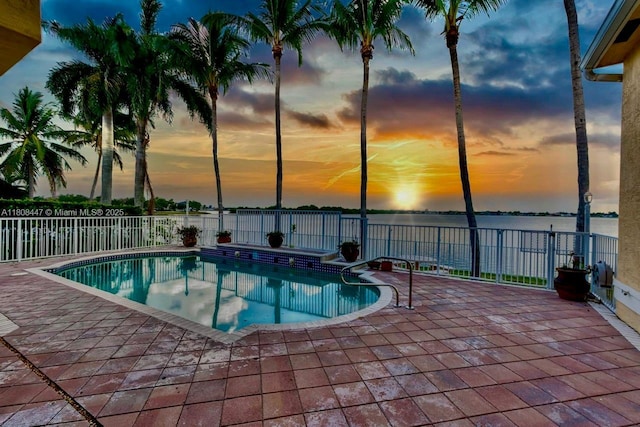 4506 SW 186th Way, Miramar, FL 33029 - view of pool featuring a water view and a patio area