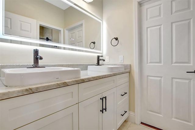 15122 SW 34th St, Davie, FL 33331 - full bathroom featuring double vanity and tile patterned floors