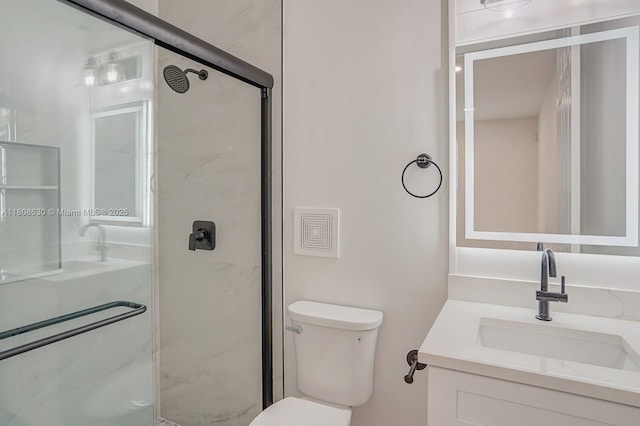 4123 Parkside Dr, Jupiter, FL 33458 - full bathroom featuring vanity, a stall shower, and toilet