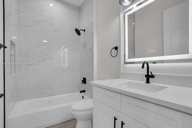 4123 Parkside Dr, Jupiter, FL 33458 - full bath with vanity, toilet, and bathing tub / shower combination