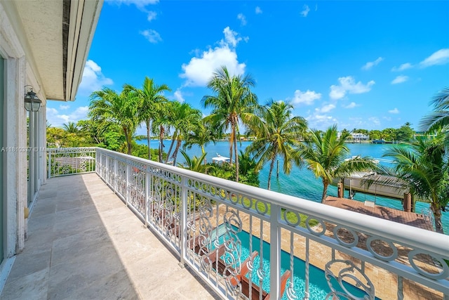 425 N Shore Dr, Miami Beach, FL 33141 - balcony featuring a water view