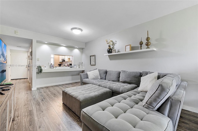8411 Forest Hills Dr Unit 307, Coral Springs, FL 33065 - living area featuring wood finished floors and baseboards