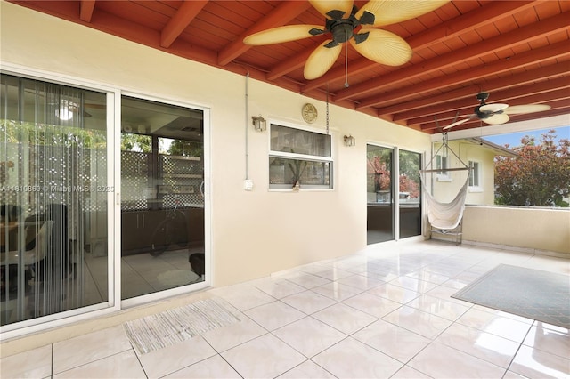5723 NW 69th Ave, Tamarac, FL 33321 - view of patio / terrace with a ceiling fan