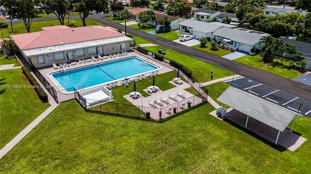 5723 NW 69th Ave, Tamarac, FL 33321 - aerial view of residential area with a pool area