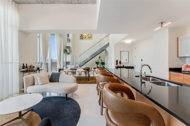 3301 NE 1st Ave Unit Ph7, Miami, FL 33137 - living room featuring stairway