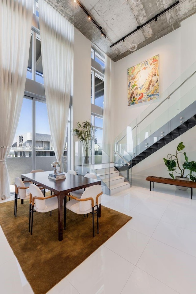 3301 NE 1st Ave Unit Ph7, Miami, FL 33137 - lobby featuring a high ceiling and stairway