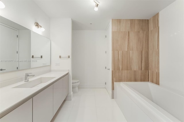 3301 NE 1st Ave Unit Ph7, Miami, FL 33137 - bathroom with vanity, toilet, and tile patterned flooring