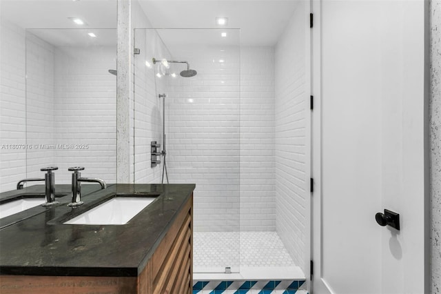4250 Bay Point Rd, Miami, FL 33137 - full bath featuring a shower stall, vanity, and recessed lighting