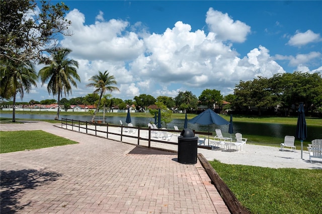 13284 SW 108th St Cir, Miami, FL 33186 - view of property's community featuring a yard and a water view
