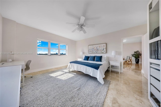 14951 Royal Oaks Ln Unit 901, North Miami, FL 33181 - bedroom with an office area and ceiling fan