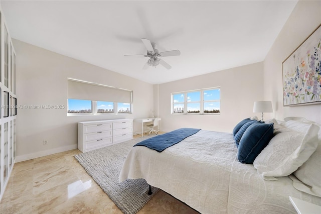 14951 Royal Oaks Ln Unit 901, North Miami, FL 33181 - bedroom featuring ceiling fan and baseboards