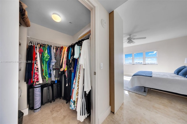 14951 Royal Oaks Ln Unit 901, North Miami, FL 33181 - walk in closet featuring ceiling fan