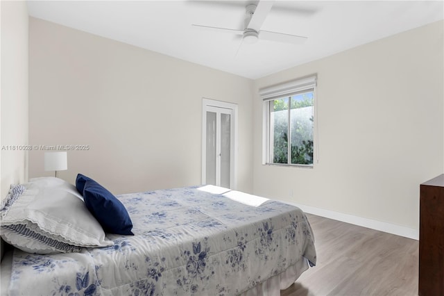 146 Dockside Cir, Weston, FL 33327 - bedroom featuring wood finished floors, baseboards, and ceiling fan