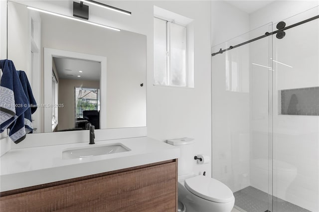 146 Dockside Cir, Weston, FL 33327 - full bathroom featuring a stall shower, toilet, and vanity