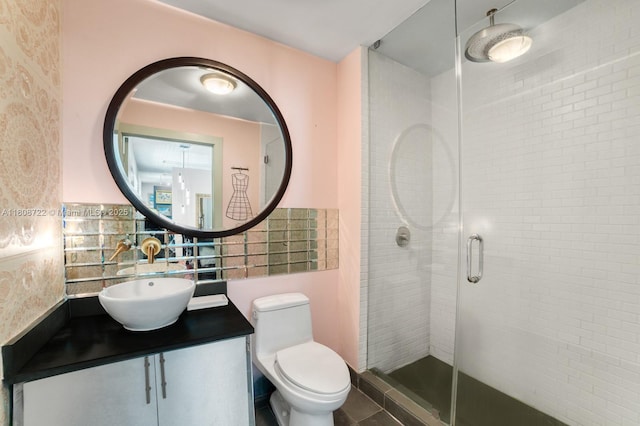 1700 Meridian Ave Unit 304, Miami Beach, FL 33139 - bathroom with a shower stall, toilet, and vanity