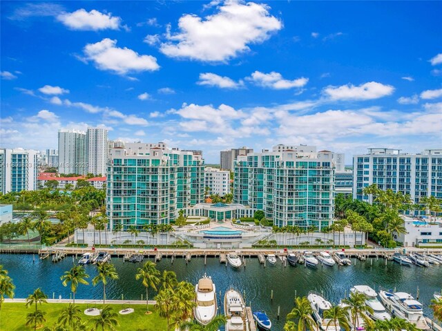 3131 NE 188th St Unit 2-506, Aventura, FL 33180 - water view featuring numerous boat docks and nearby urban area
