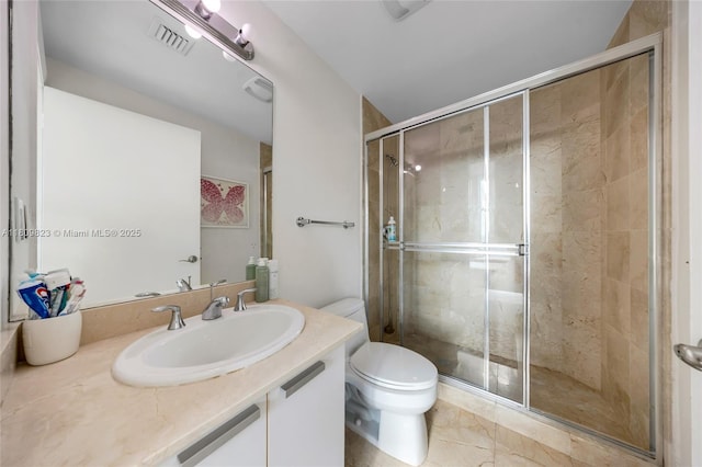3131 NE 188th St Unit 2-506, Aventura, FL 33180 - full bathroom with vanity, toilet, and a shower stall