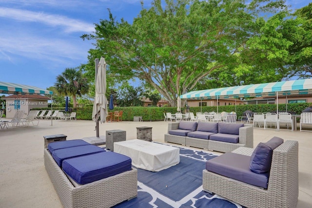 14671 Bonaire Blvd Unit 510, Delray Beach, FL 33446 - view of patio / terrace with outdoor lounge area