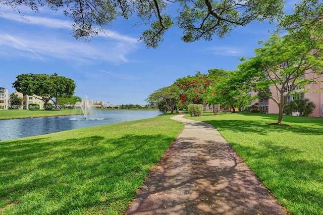 14671 Bonaire Blvd Unit 510, Delray Beach, FL 33446 - view of community featuring a water view and a lawn