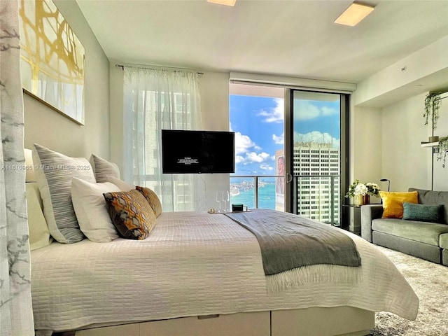 227 NE 2nd St Unit 2713, Miami, FL 33132 - bedroom featuring floor to ceiling windows
