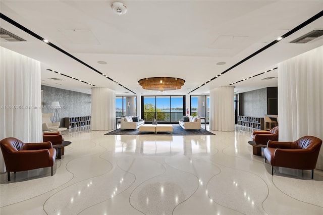 9 Island Ave Unit 505, Miami Beach, FL 33139 - community lobby with expansive windows