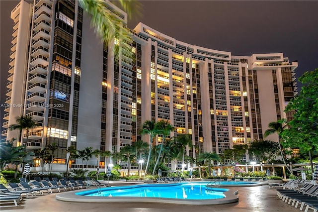 9 Island Ave Unit 505, Miami Beach, FL 33139 - view of pool at night