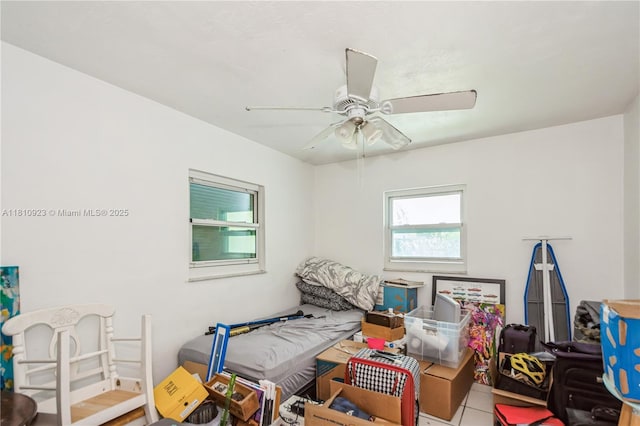 4697 SW 35th Ave, Dania Beach, FL 33312 - bedroom featuring tile patterned floors and a ceiling fan