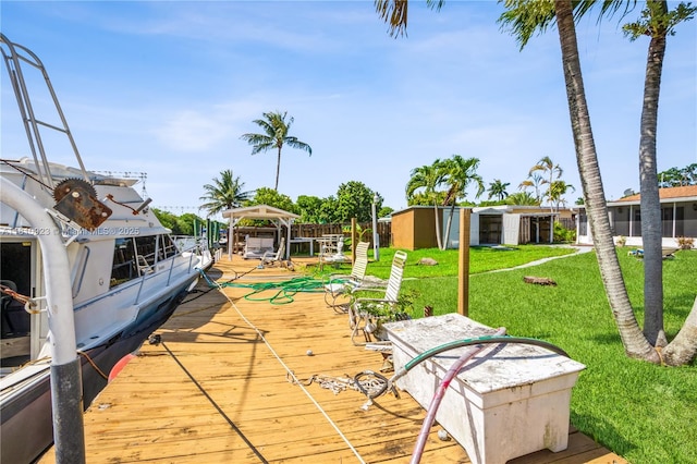 4697 SW 35th Ave, Dania Beach, FL 33312 - deck featuring a lawn