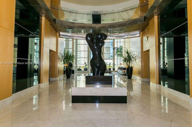 901 Brickell Key Blvd Unit 906, Miami, FL 33131 - common area with a high ceiling