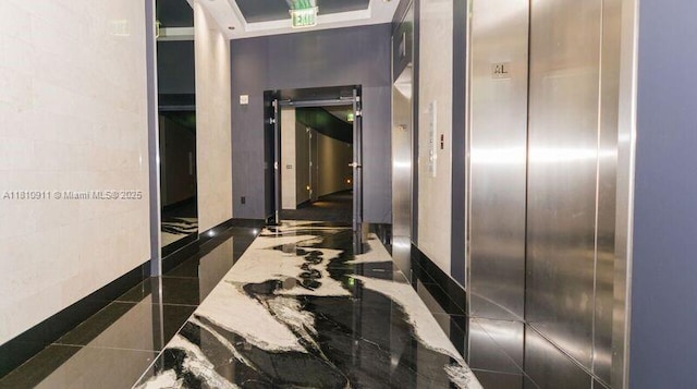 901 Brickell Key Blvd Unit 906, Miami, FL 33131 - hall with elevator and baseboards