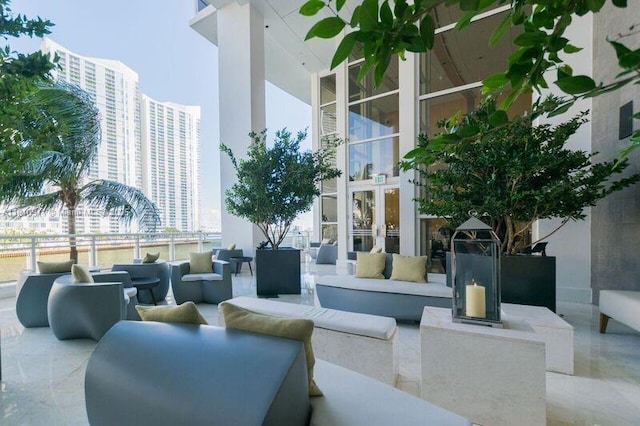 901 Brickell Key Blvd Unit 906, Miami, FL 33131 - view of patio with an outdoor living space