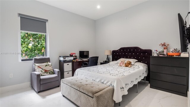 19120 SW 127th Pl, Miami, FL 33177 - bedroom featuring marble finish flooring