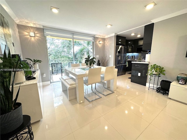 9350 Fontainebleau Blvd Unit 414, Miami, FL 33172 - dining area with light tile patterned floors and recessed lighting