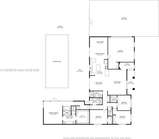 7625 SW 108th Ter, Pinecrest, FL 33156 - home floor plan