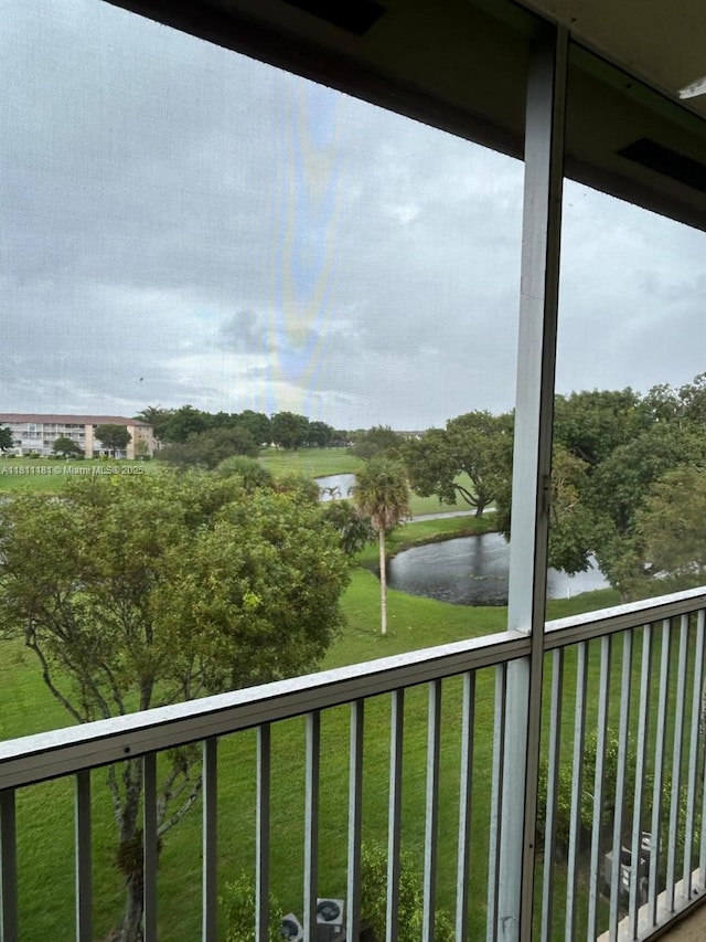 850 SW 133rd Ter Unit 416B, Pembroke Pines, FL 33027 - balcony featuring a water view