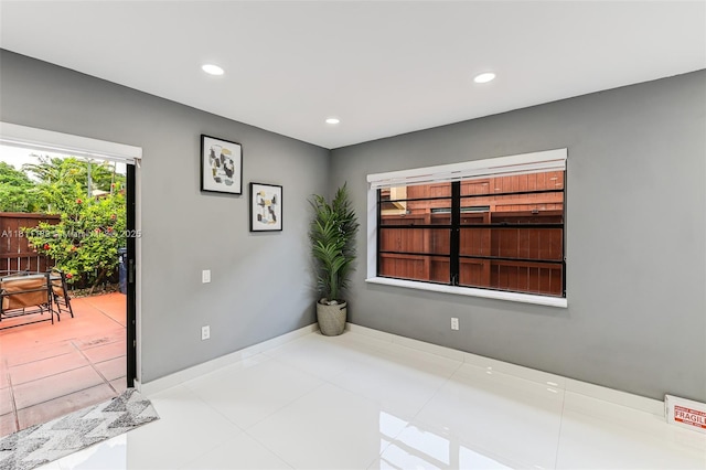 6967 SW 115th Pl Unit B34, Miami, FL 33173 - tiled empty room with recessed lighting and baseboards