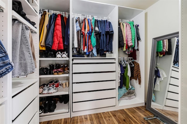 6967 SW 115th Pl Unit B34, Miami, FL 33173 - walk in closet featuring wood finished floors